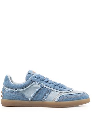 Tod's denim panelled sneakers - Blue