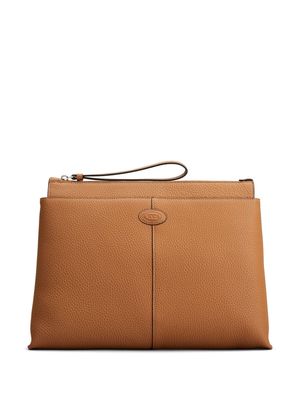 Tod's Di leather clutch bag - Brown