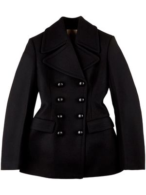 Tod's double-breasted wool-blend peacoat - Black