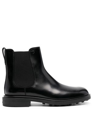 Tod's elasticated leather ankle boots - Black