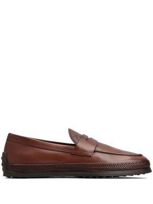 Tod's Gomma leather mocassin loafers - Brown