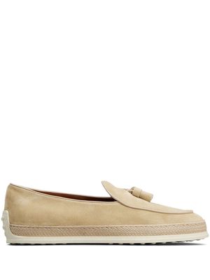 Tod's Gomma suede mocassin loafers - Neutrals