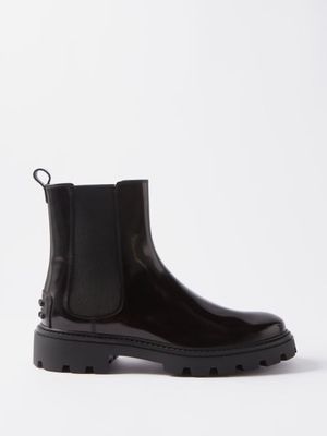 Tod's - Gommini Leather Chelsea Boots - Womens - Black