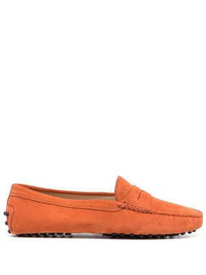 Tod's Gommino driving leather loafers - Orange
