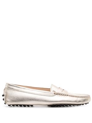 Tod's Gommino leather loafers - Gold