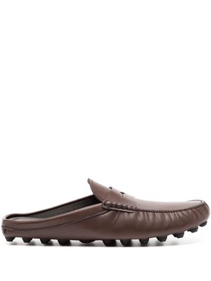 Tod's Gommino leather penny mules - Brown