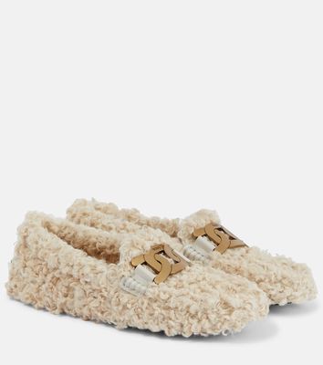 Tod's Gommino shearling loafers