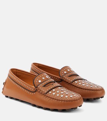 Tod's Gommino studded leather moccasins