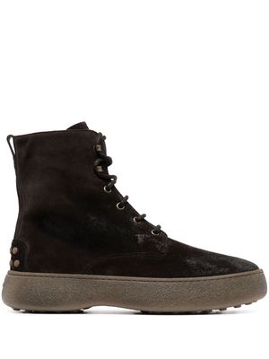 Tod's Gommino suede boots - Brown