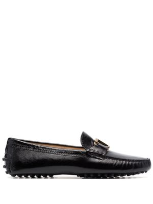 Tod's Gommino T-logo plaque loafers - Black