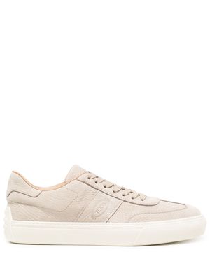 Tod's grained leather low-top sneakers - Brown