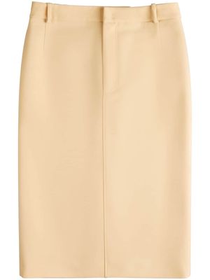 Tod's high-waisted cotton midi skirt - Neutrals