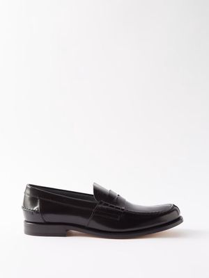 Tod's - Janeiro Patent-leather Loafers - Mens - Black