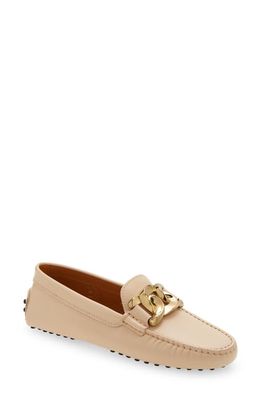 Tod's Kate Chain Driving Loafer in Carne Chiaro