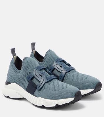 Tod's Kate leather-trimmed knit sneakers