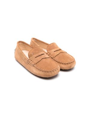 Tod's Kids Gommino suede loafers - Neutrals