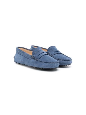 Tod's Kids round-toe flat loafers - Blue