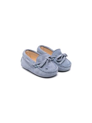 Tod's Kids tonal suede loafers - Blue