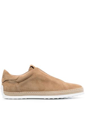 Tod's laceless suede sneakers - Brown