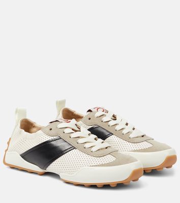 Tod's Leather and suede-trimmed sneakers