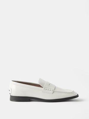 Tod's - Leather Loafers - Womens - White Black