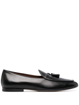 Tod's leather tassels loafers - Black