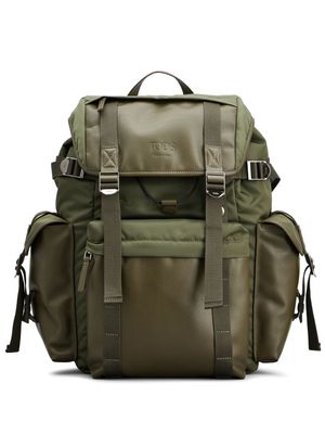 Tod's logo-debossed buckle-fastening backpack - Green