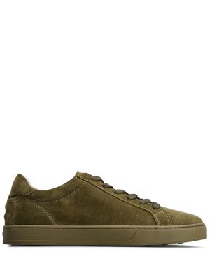 Tod's logo-detail suede sneakers - Green