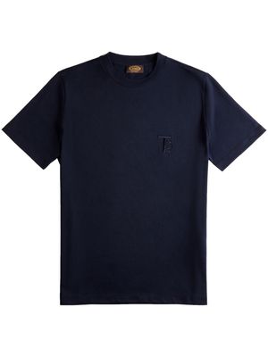 Tod's logo-embroidered round-neck T-shirt - Blue