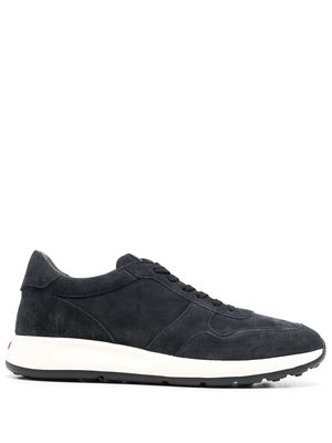 Tod's logo-patch leather sneakers - Blue