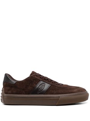 Tod's logo-patch low-top sneakers - Brown