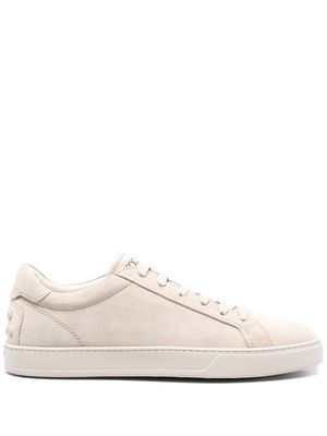 Tod's logo-print suede sneakers - Neutrals