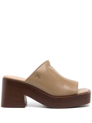 Tod's open-toe 80mm mules - Brown