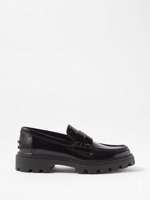 Tod's - Patent-leather Penny Loafers - Womens - Black