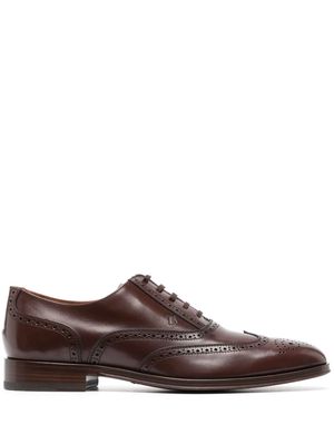Tod's polished leather brogues - Brown