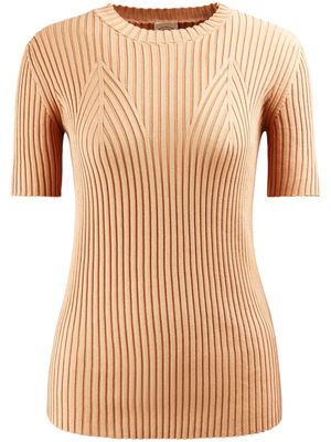 Tod's ribbed knit cotton top - Brown