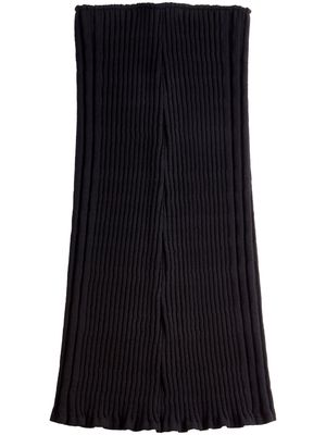 Tod's ribbed-knit wool-blend midi skirt - Black