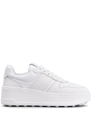 Tod's round-toe leather sneakers - White