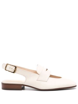 Tod's slingback leather loafers - Neutrals
