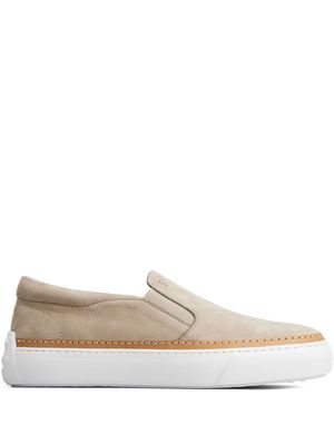 Tod's suede slip-on sneakers - Neutrals