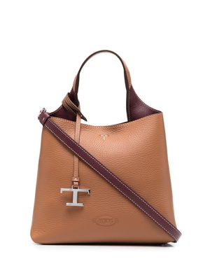 Tod's T-plaque tote bag - Brown