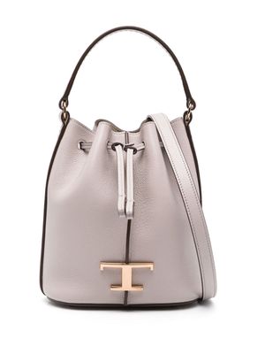 Tod's T Timeless leather bucket bag - Grey