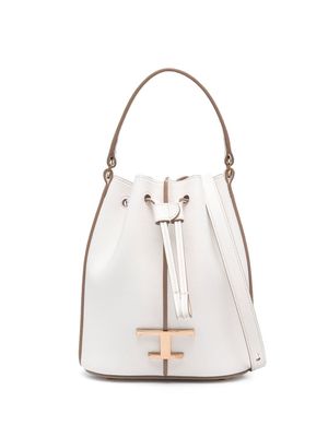 Tod's T Timeless leather bucket bag - White