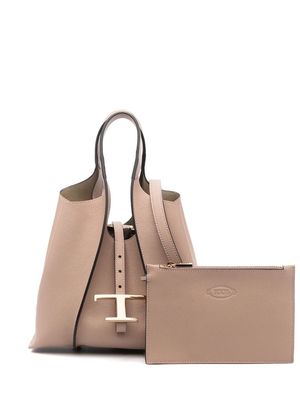Tod's T Timeless leather tote bag - Pink