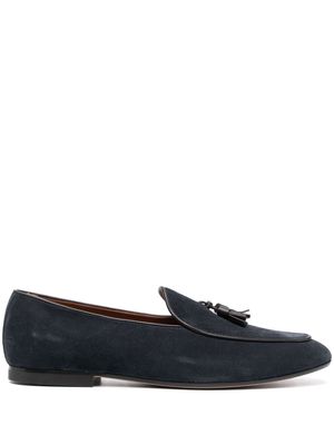Tod's tassel-detail suede loafers - Blue
