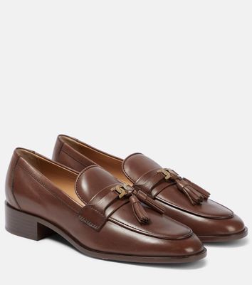 Tod's Tassel-trimmed leather loafers