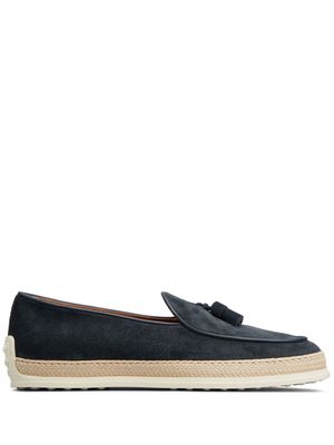 Tod's tasselled suede loafers - Blue