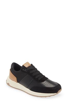 Tod's Two-Tone Leather Sneaker in Nero/Nocciola Chiaro