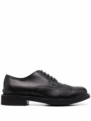 Tod's wingtip leather lace-up shoes - Black