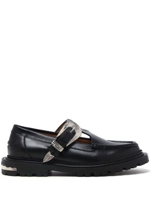 Toga buckled leather loafers - Black